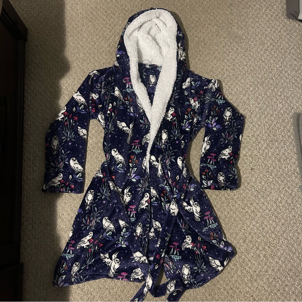 Vera Bradley Harry Potter Forbidden Forest Ditzy Fleece Bath Robe Size 2x/3x